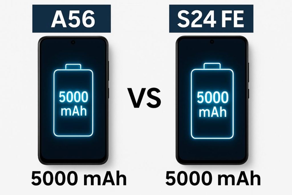 مقایسه باتری گوشی A56 و S24 FE